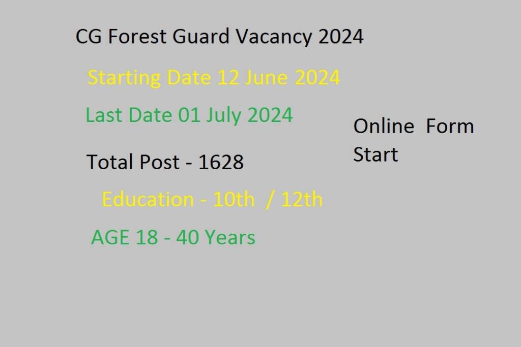 CG Forest Guard Vacancy 2024