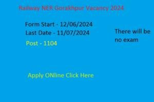 Railway NER Gorakhpur Vacancy 2024