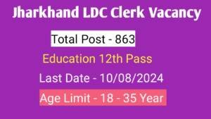 JSSC LDC Clerk New Vacancy 2024 In Hindi