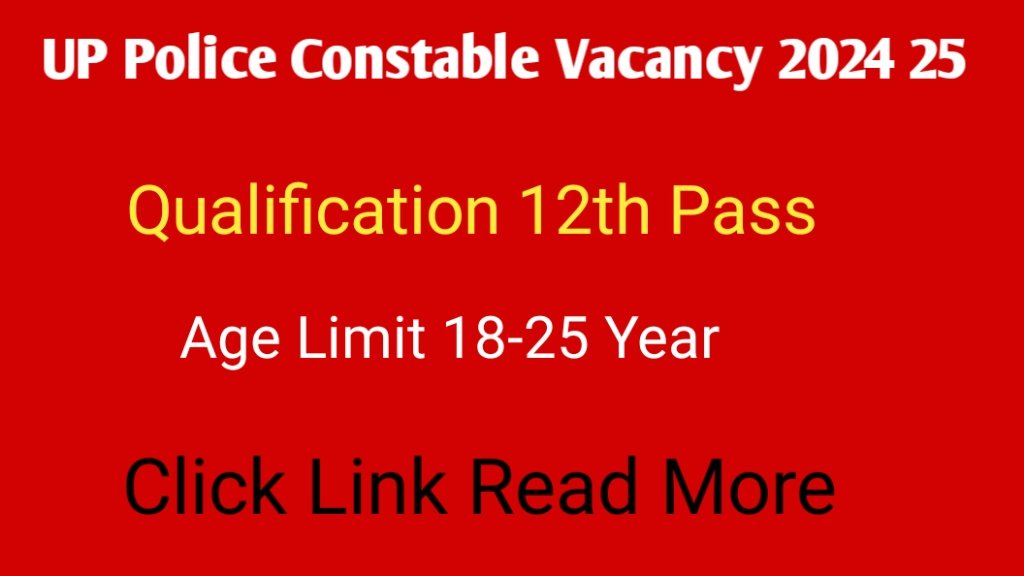 UP Police Constable New Vacancy 2024 25