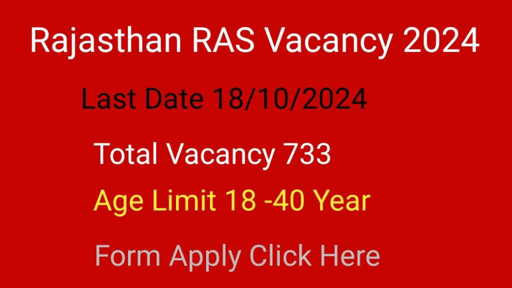 Rajasthan RAS Vacancy 2024