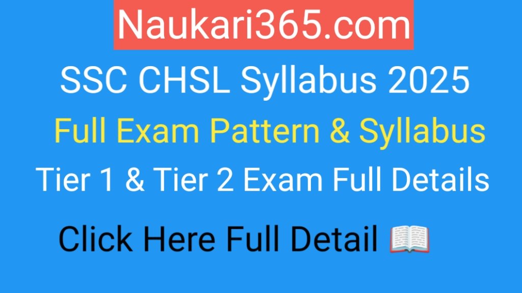 SSC CHSL Syllabus 2025 PDF Download