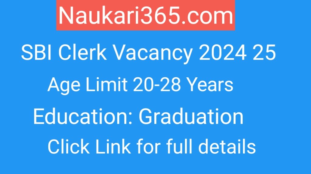 SBI Clerk Vacancy 2025 Notification