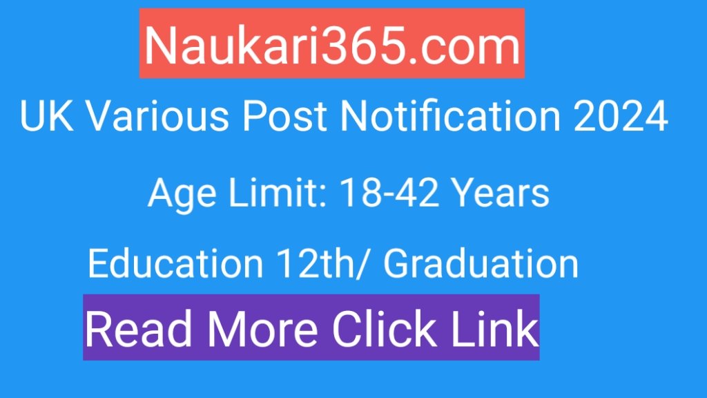 UK Various Posts Notification 2025