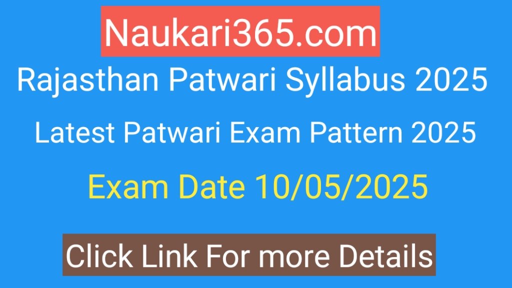 Rajasthan Patwari Syllabus 2025