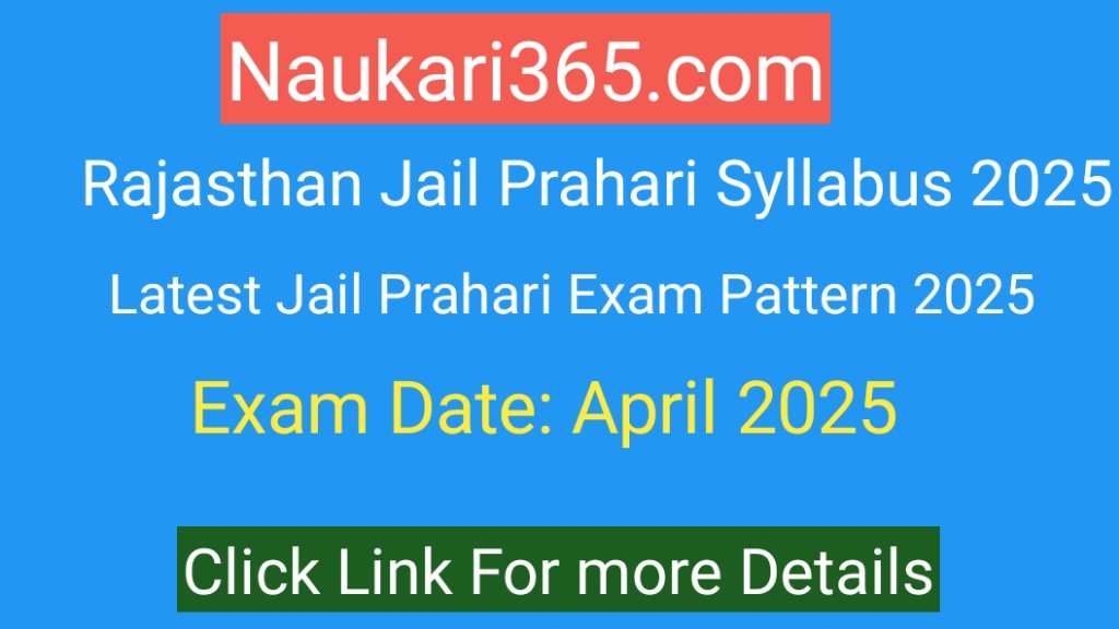 Rajasthan Jail Prahari Syllabus 2025