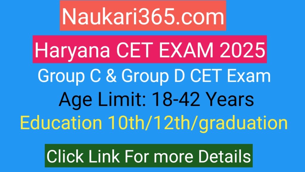 Haryana CET Exam 2025