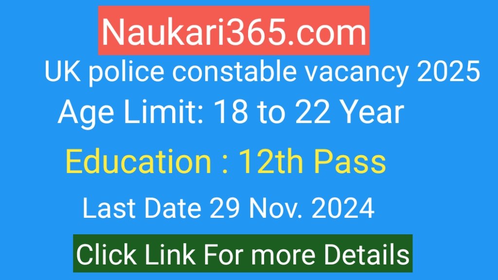 UKSSC Police constable vacancy 2025