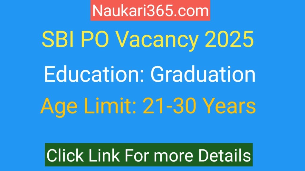 SBI PO Vacancy 2025 notification