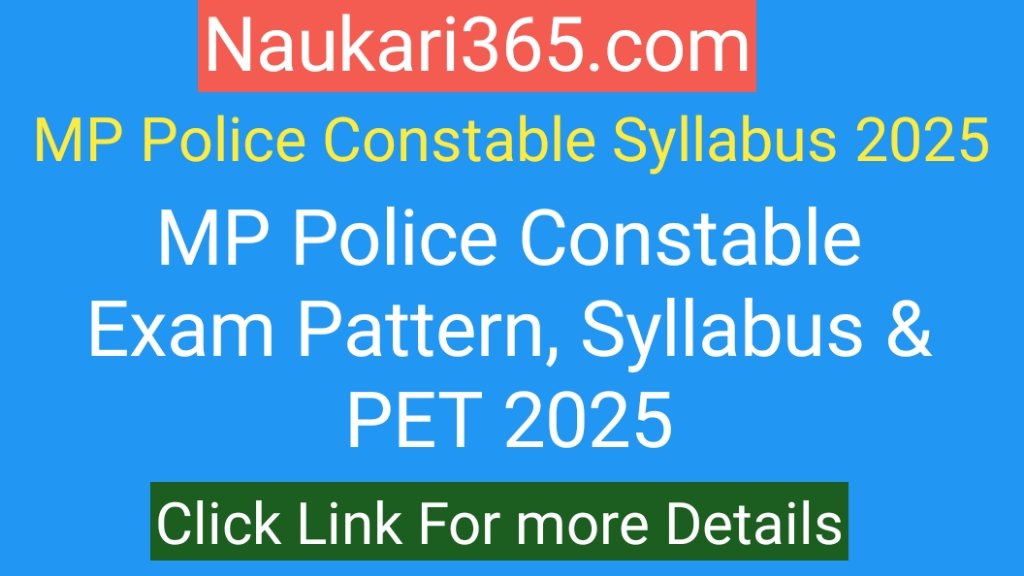 MP Police Constable Syllabus 2025