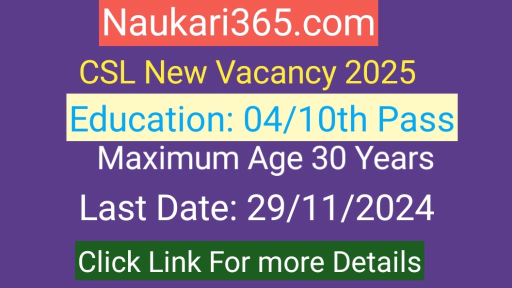 Cochin Shipyard Limited Vacancy 2025