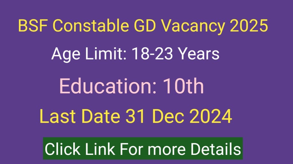 BSF Constable Vacancy 2025