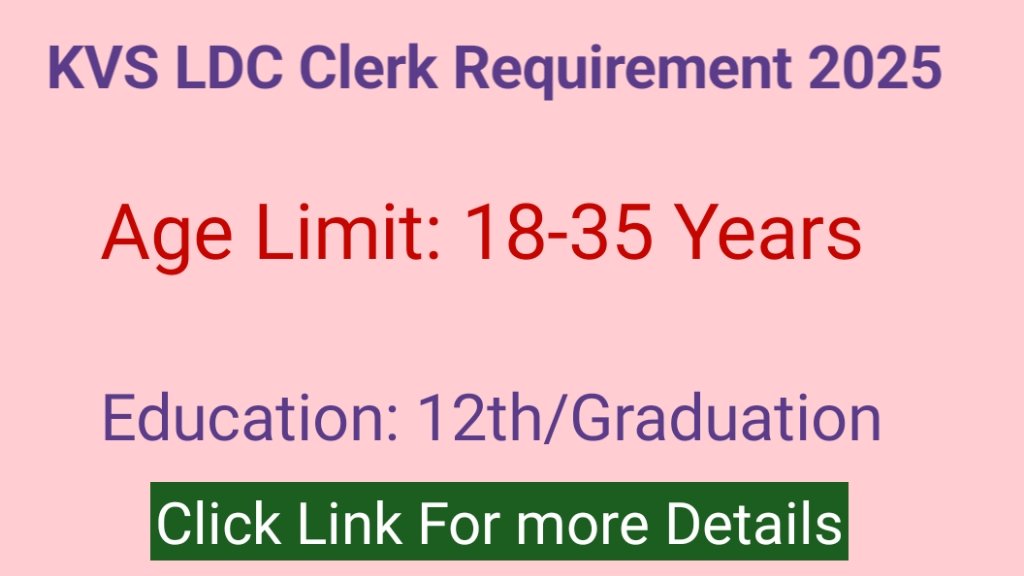 KVS Clerk Vacancy 2025