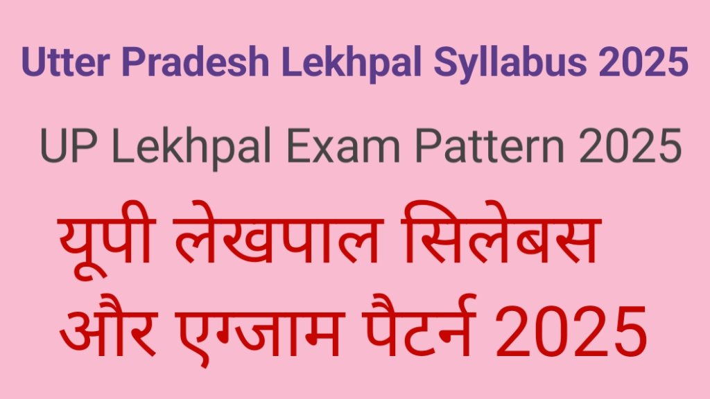 Uttar Pradesh Lekhpal Syllabus 2025