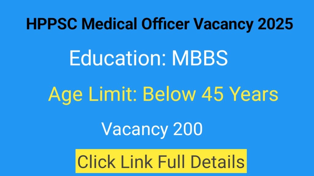 Himachal Medical Officer Vacancy 2025