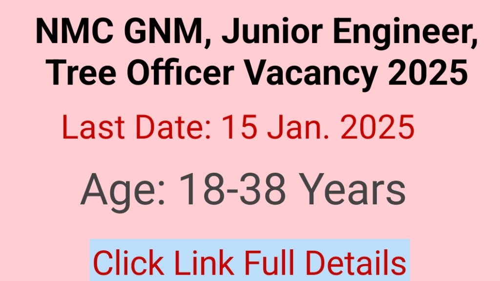 NMC Various Vacancy 2025 Apply Online