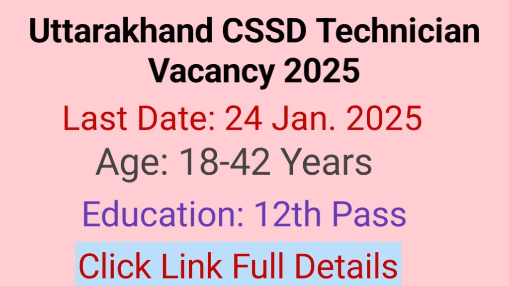 Uttarakhand Technician Vacancy 2025 Apply Online