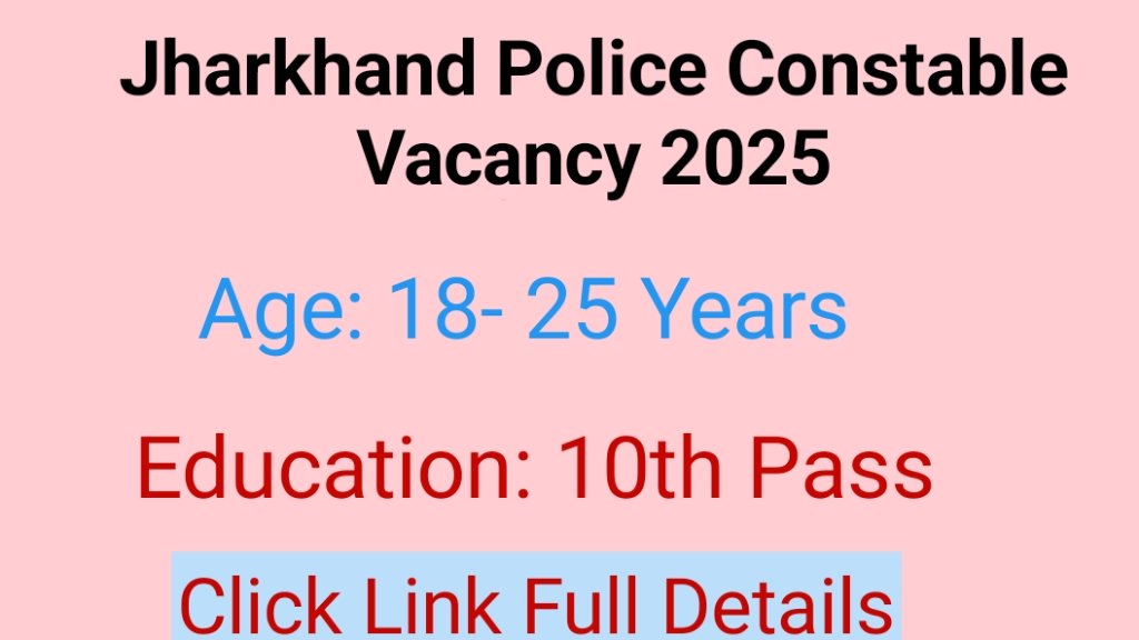 Jharkhand Police Constable Vacancy 2025