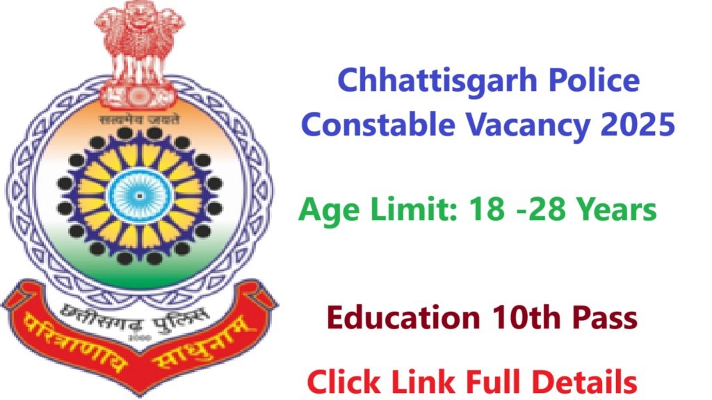 Chhattisgarh Police Constable Vacancy 2025