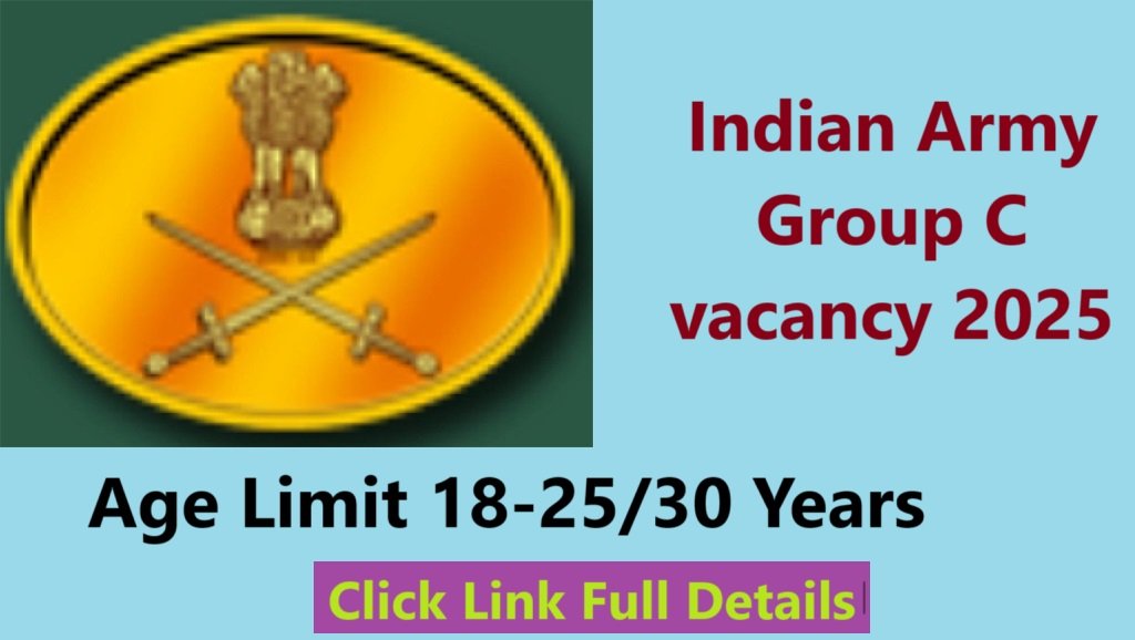 Indian Army Group C vacancy 2025