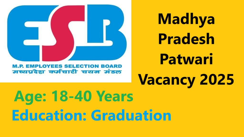 MP Patwari Vacancy 2025 Apply Online