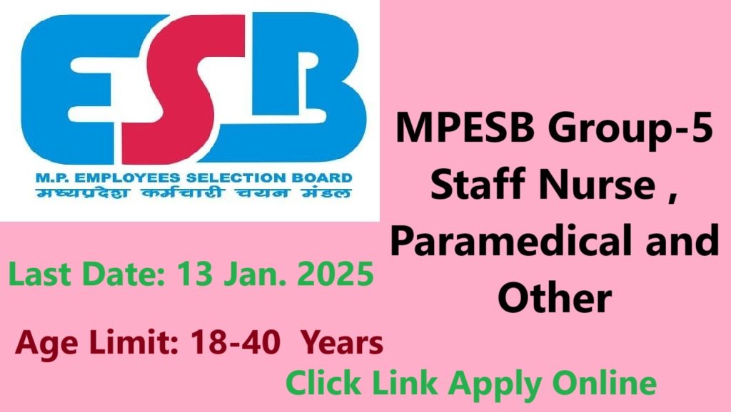 MP Staff Nurse Vacancy 2025 Apply Online