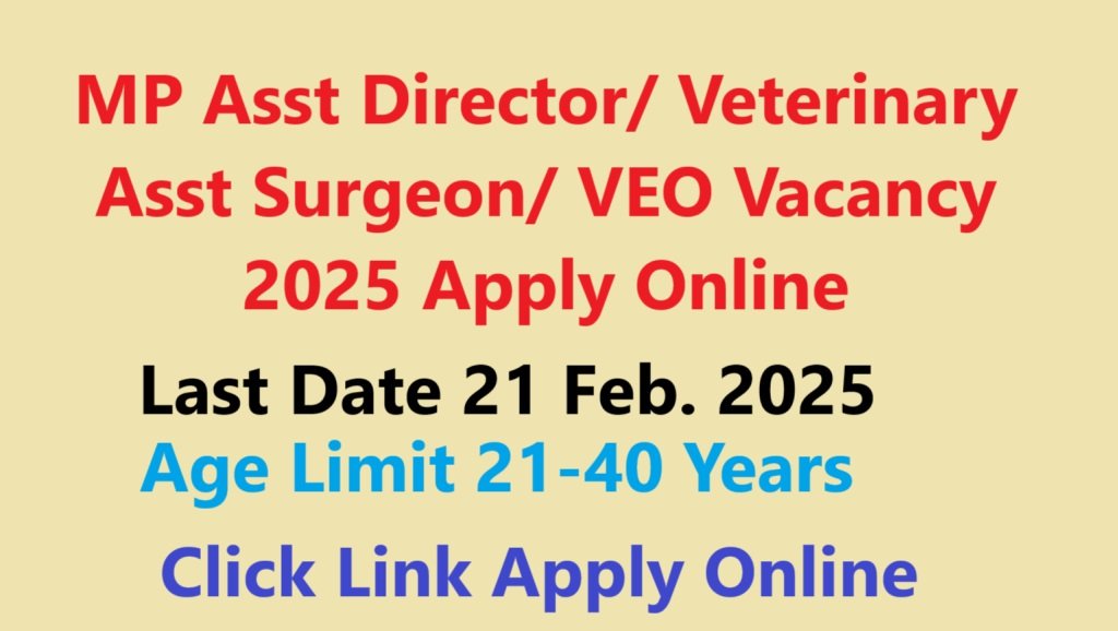 MP Veterinary Asst Surgeon Vacancy 2025