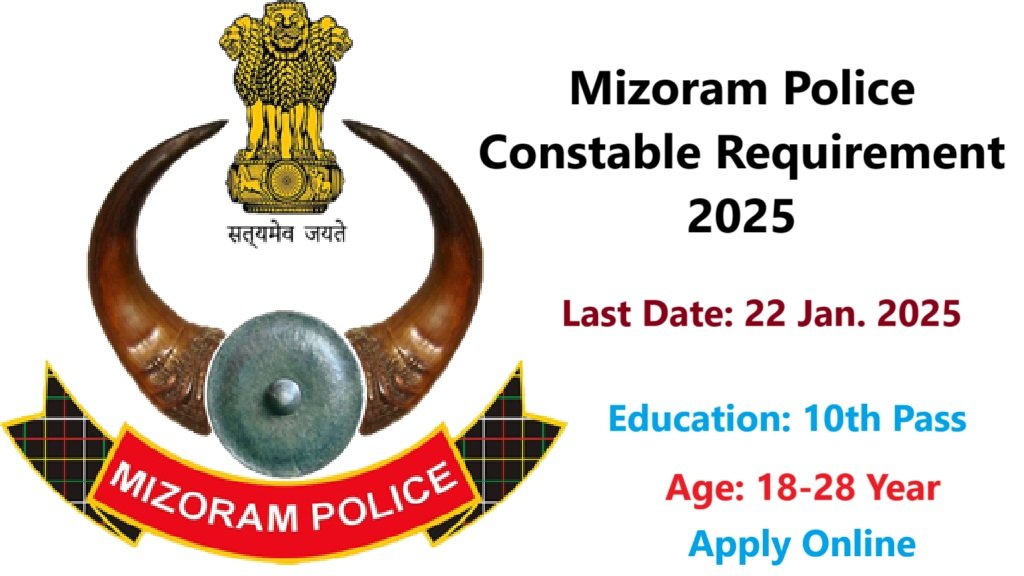 Mizoram Police Constable Vacancy 2025 Apply Online