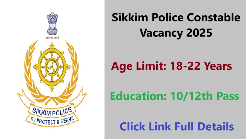 Sikkim Police Constable Vacancy 2025 Apply Online