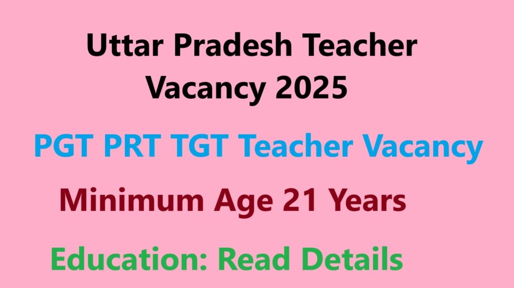 UP Teacher Vacancy 2025 Apply Online