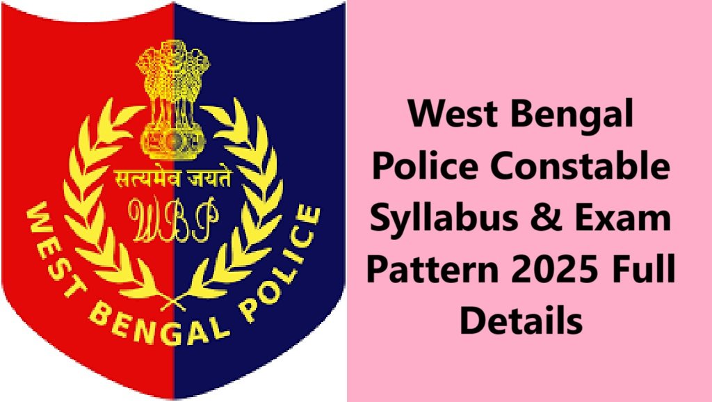 WB Police Constable Syllabus 2025 PDF