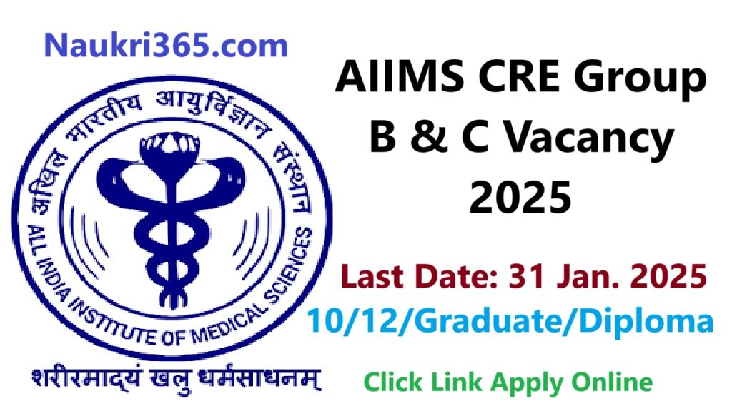 AIIMS Group B, C Vacancy 2025 Apply Online