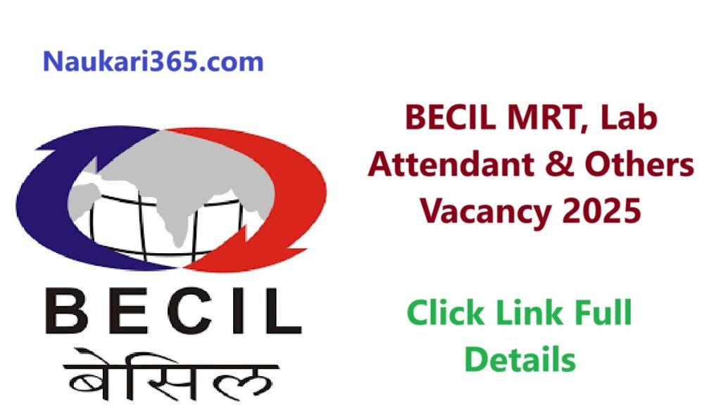 BECIL Various Posts Recruitment 2025 Offline Form