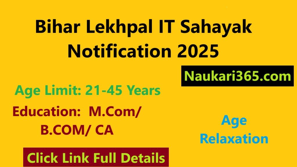 Bihar Lekhpal Vacancy 2025 Notification