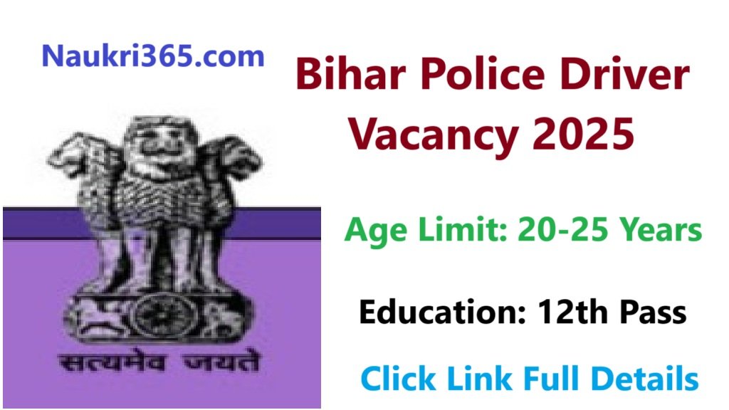 Bihar Police Driver Vacancy 2025 Notification