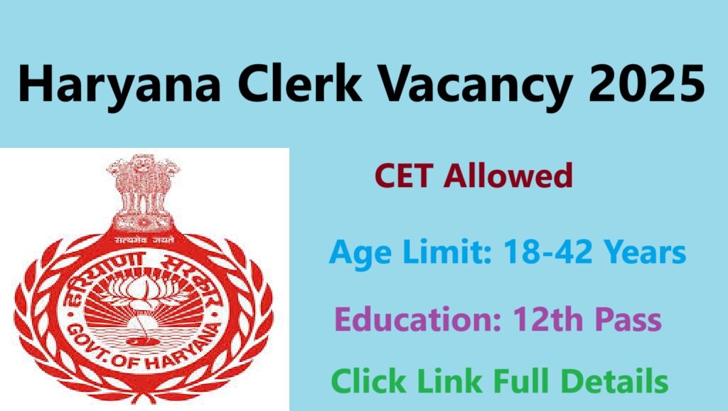 Haryana Clerk Vacancy 2025 Notification