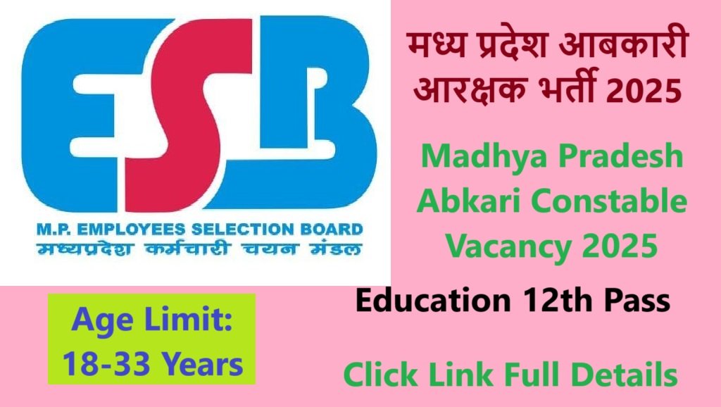 MP Abkari Constable Vacancy 2025 Apply Online