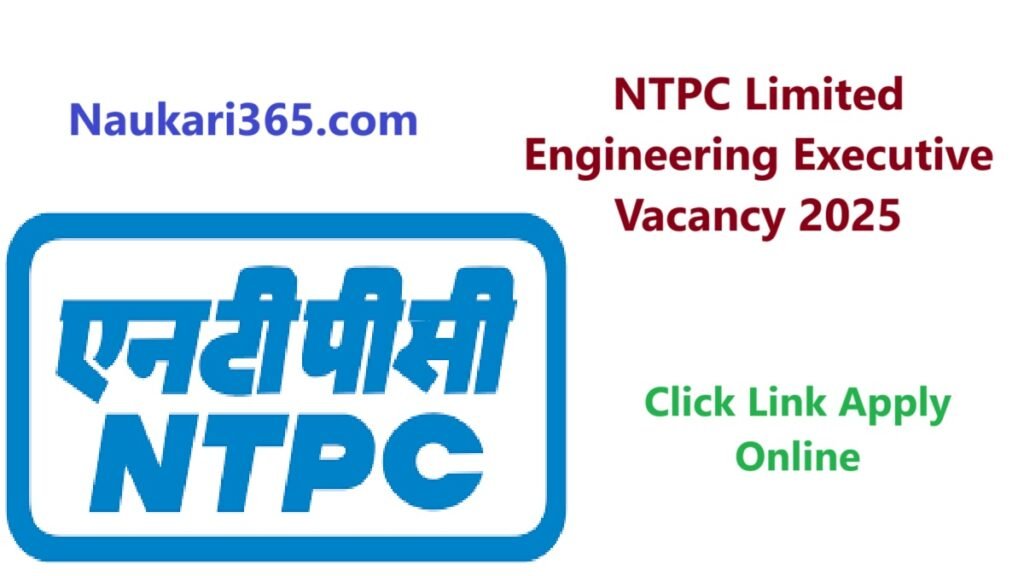 NTPC Engineering Vacancy 2025 Apply Online