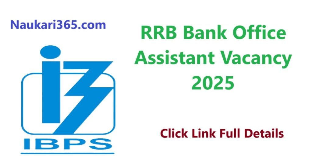 RRB Bank Office Assistant Vacancy 2025 Apply Online