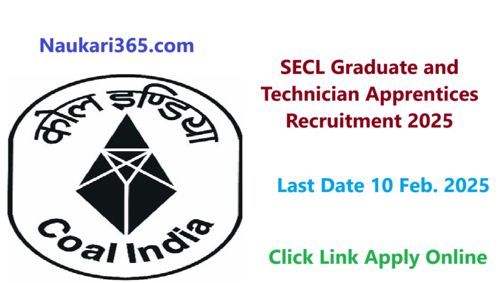 SECL Apprentice Vacancy 2025 Apply Online