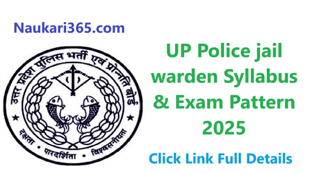 UP Police jail warden Syllabus 2025 PDF