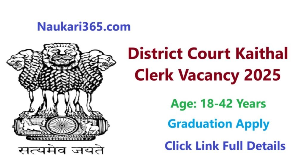 District Court Kaithal Clerk Vacancy 2025