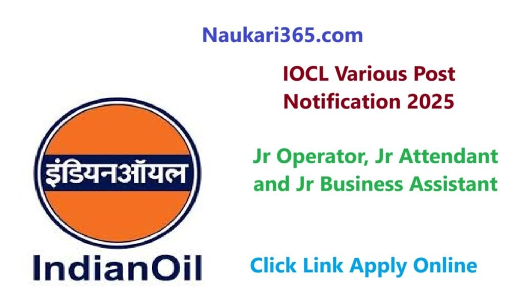 IOCL Various Vacancy 2025 Apply Online