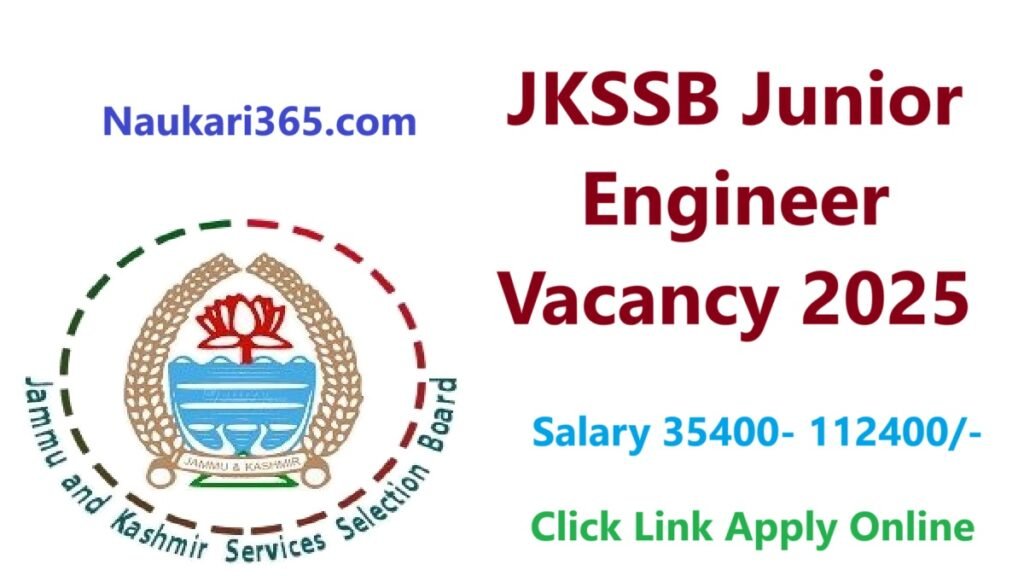 JKSSB Junior Engineer Vacancy 2025 Apply Online