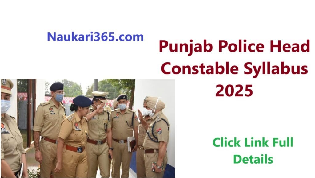 Punjab Police Head Constable Syllabus 2025 PDF