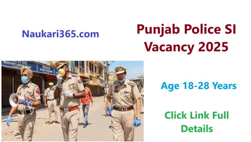 Punjab Police SI Vacancy 2025 Notification