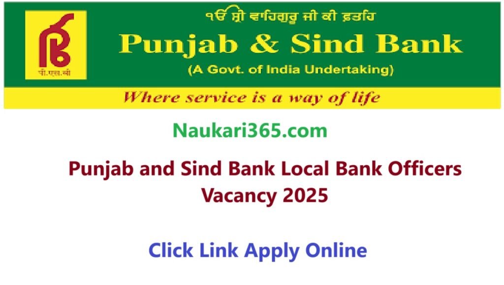 Punjab and Sind Bank LBO Vacancy 2025 Apply Online