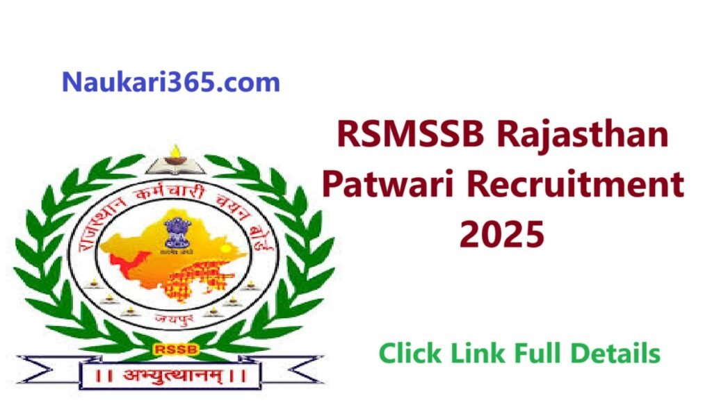 Rajasthan Patwari Vacancy 2025 Notification