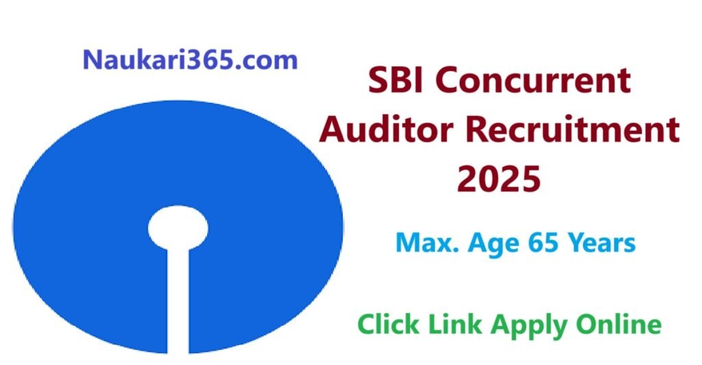 SBI Concurrent Auditor Vacancy 2025 Apply Online