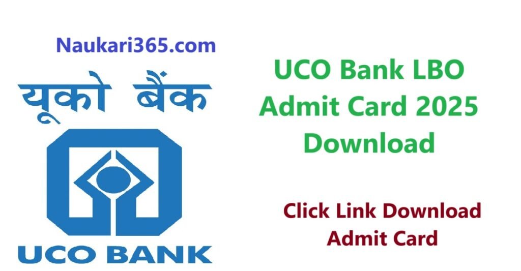 UCO Bank LBO Admit Card 2025 Download